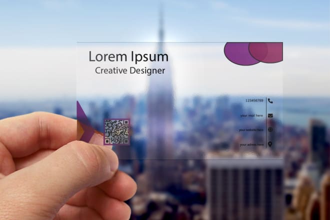 I will design translucent unique, modern, amazing business card