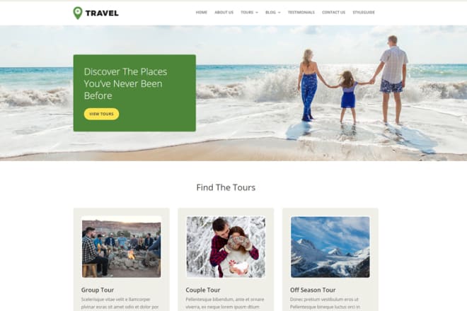 I will design travel agency website or develop travel agency site