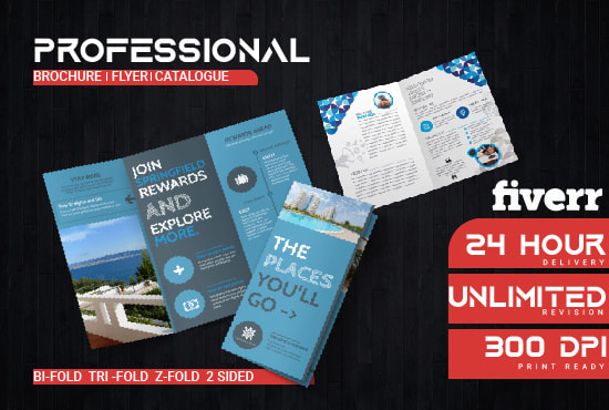 I will design trifold, bifold brochure, flyer, leaflet, catalog