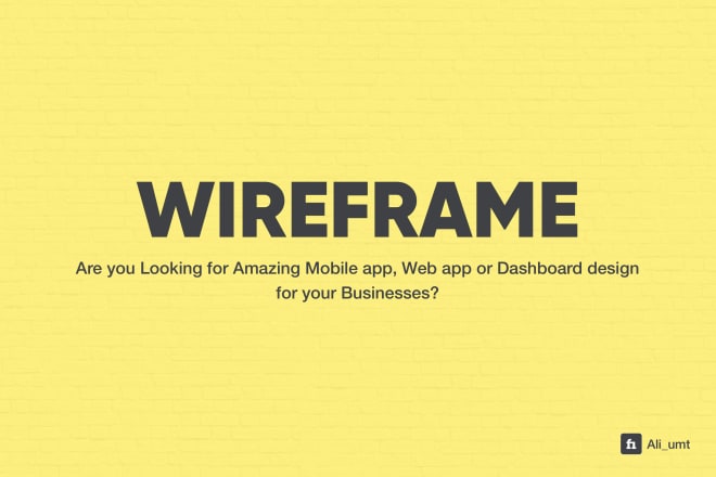 I will design unique mobile app wireframe or mockup