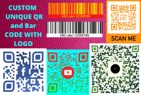 I will design unique qr code with logo and barcode for business, website, sticker card