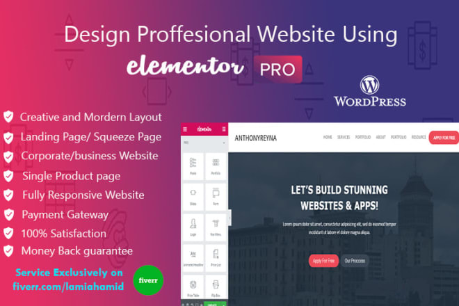 I will design wordpress website by eliminator pro page builder