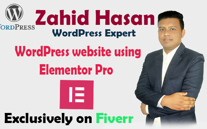I will design wordpress website using elementor pro page builder