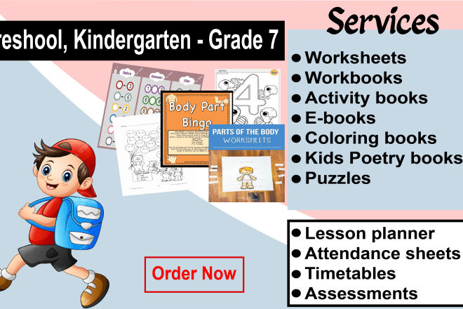 I will design worksheets, activity workbooks