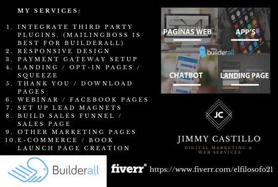 I will design you website, landing page and funnel with builderall