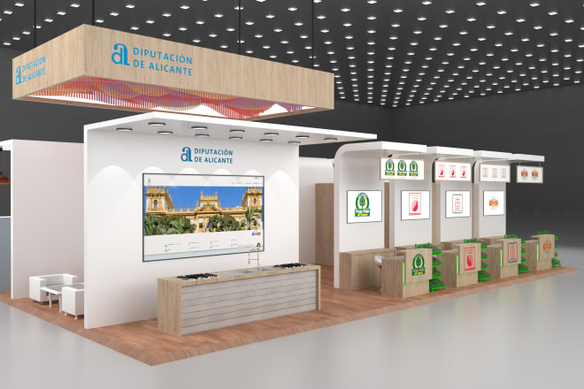I will design your 3d virtual exhibition stand, stall, kiosk, booth