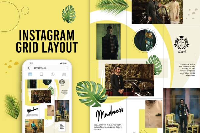 I will design your aesthetic instagram puzzle feed
