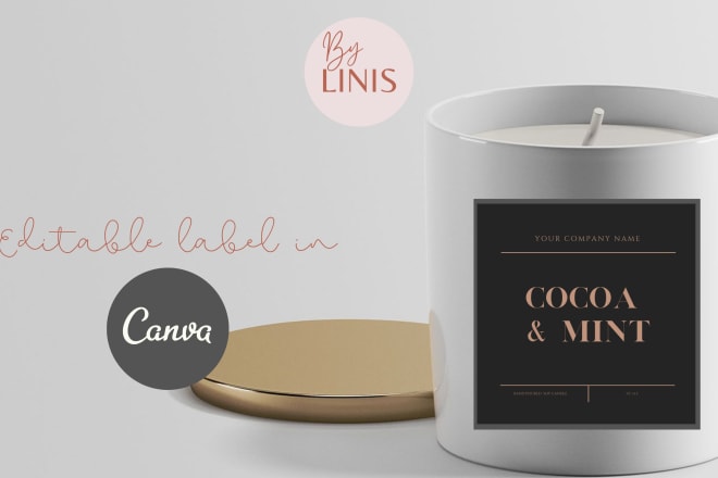 I will design your editable candle label template