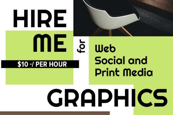 I will design your graphics for web social and print media hire me
