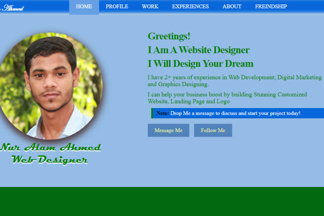 I will design your web page as like you want