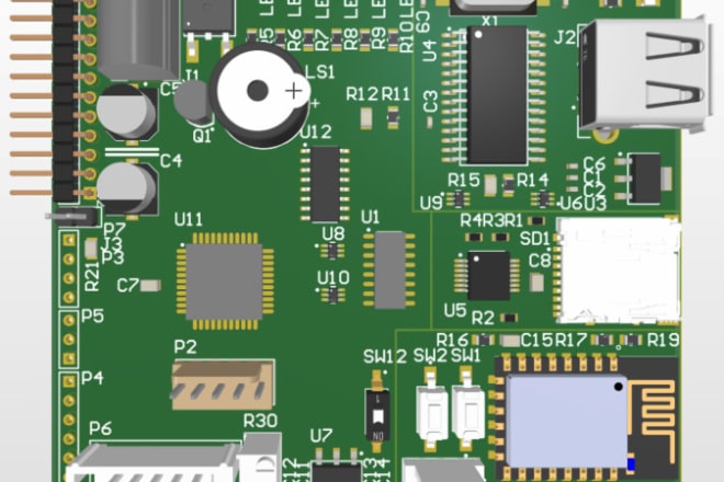 I will develop a full embedded system project from code to electronics to pcb design