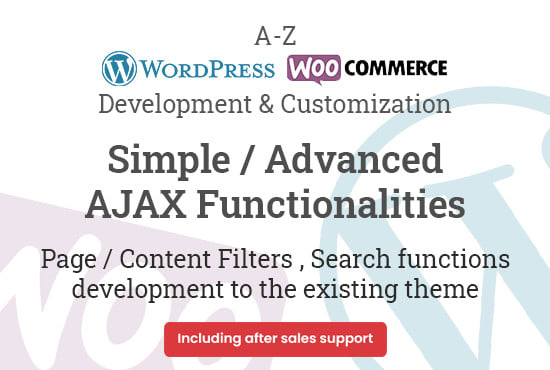 I will develop ajax functionalities for wordpress site