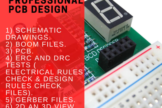 I will develop electronics and pcb design projects
