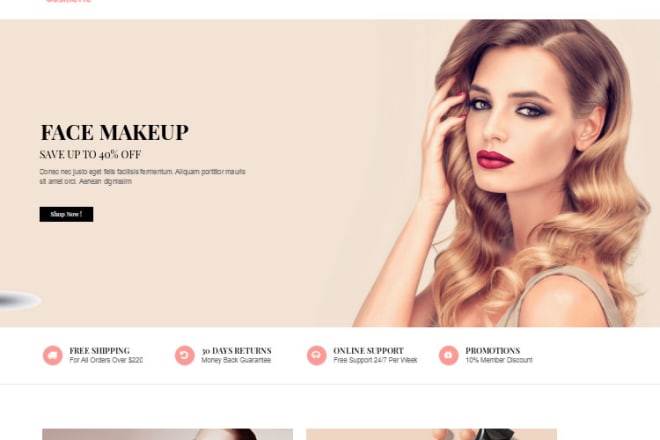 I will develop hair extensions, eyelash, beauty salon, spa website