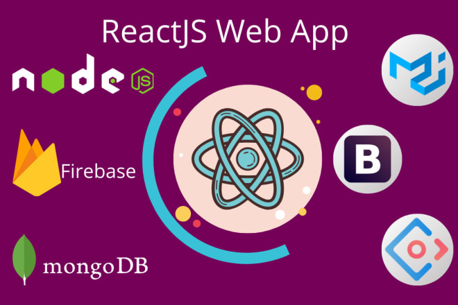 I will develop reactjs web app with react material ui firebase node js