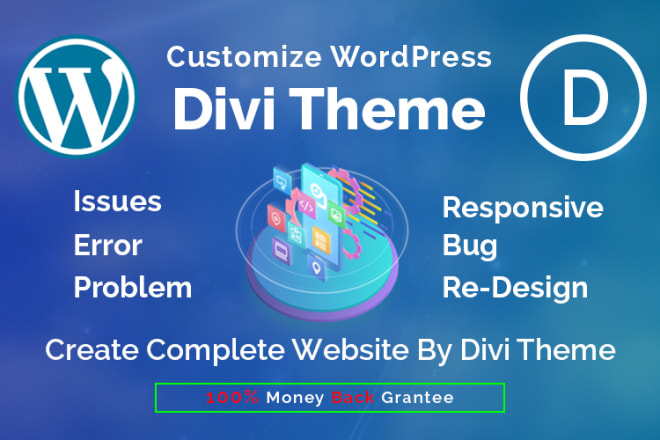 I will divi theme helper, customize divi theme, clone website by wordpress divi builder