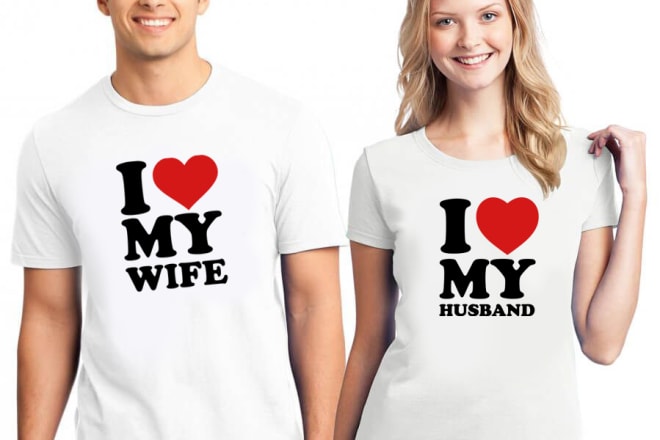 I will do 10 couple t shirt design