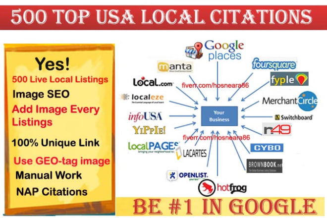 I will do 500 local listings for USA local business