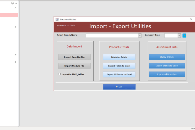 I will do a microsoft access database or fix bugs in sql or vba