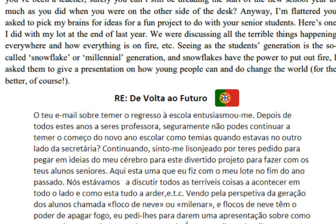 I will do a perfect english to portuguese translation