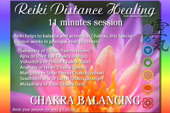 I will do a reiki for chakra balancing