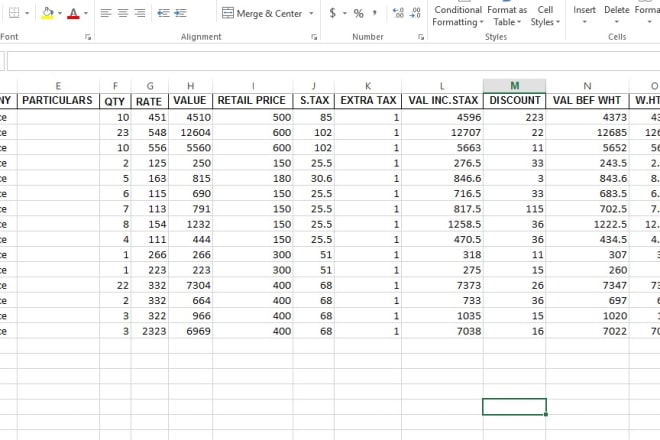 I will do all excel work, pricing, costing, market research product