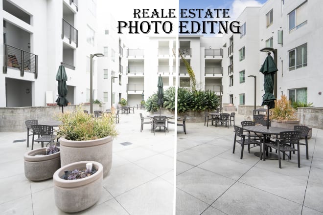 I will do any type of real estate photo editing in 2 hour