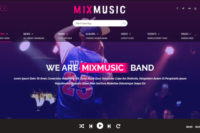 I will do artist website for music artists,music producer for dj, band and musicians
