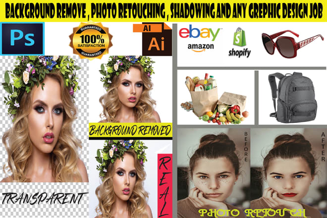 I will do background remove, photo retouching jobs in just 4 hours