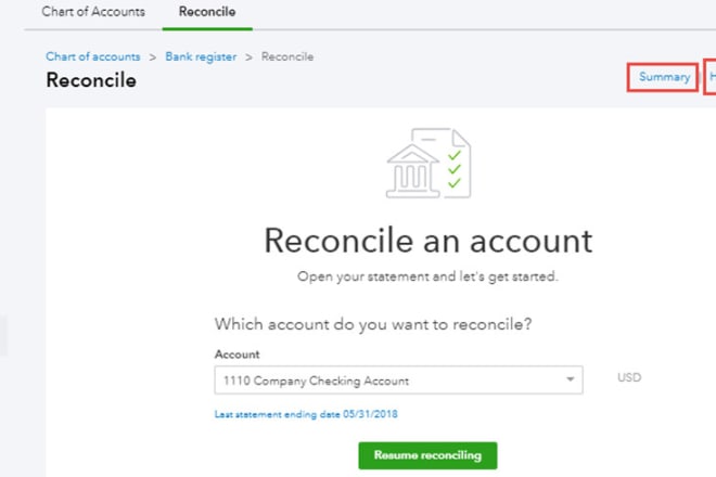 I will do bank and credit card reconciliation in quickbooks online