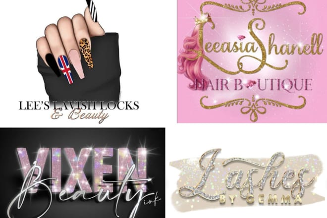 I will do beauty salon,eyelashes,hair,boutique,nails,lips and eyelash extension logo