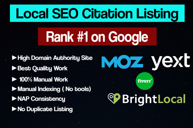 I will do best local seo citations from yext moz and brightlocal