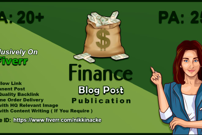 I will do blog post on the finance blog