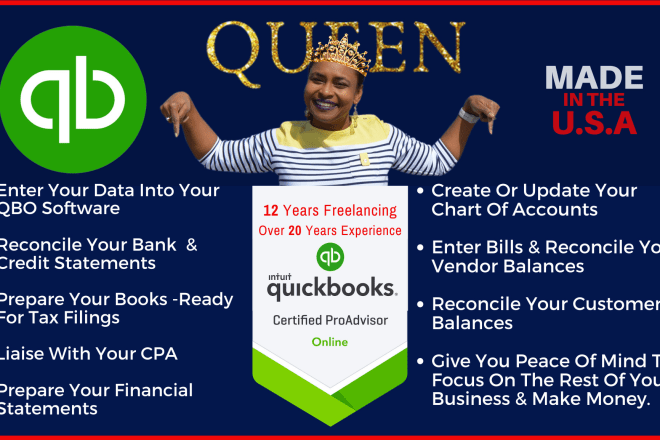 I will do bookkeeping and reconciliation in quickbooks accounting