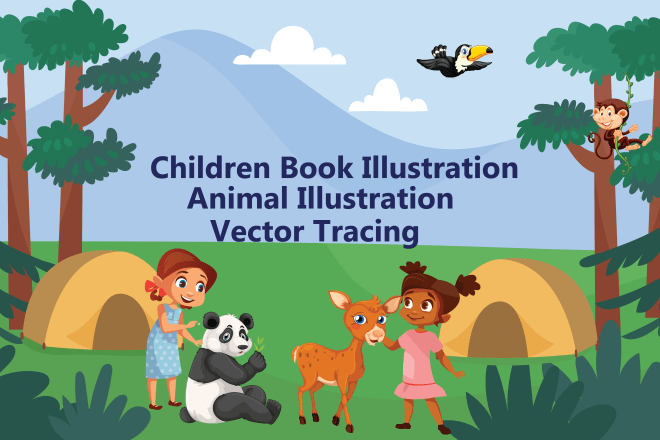 I will do children book illustration, vector tracing and animal illustrations