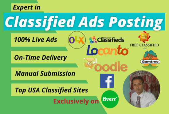 I will do classified ad posting manually in top USA classified sites