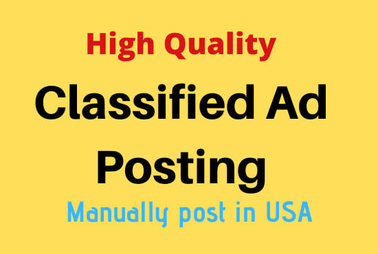 I will do classified ads posting for your business