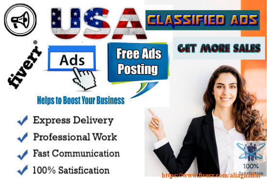 I will do classified ads posting top rated sites in USA
