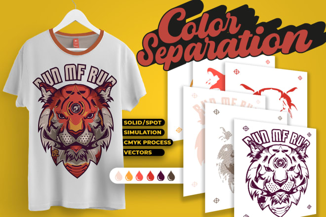 I will do color separation, simulation for screen printing