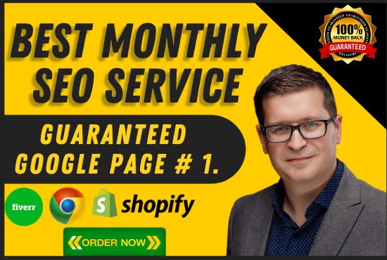 I will do complete monthly seo service for top google ranking