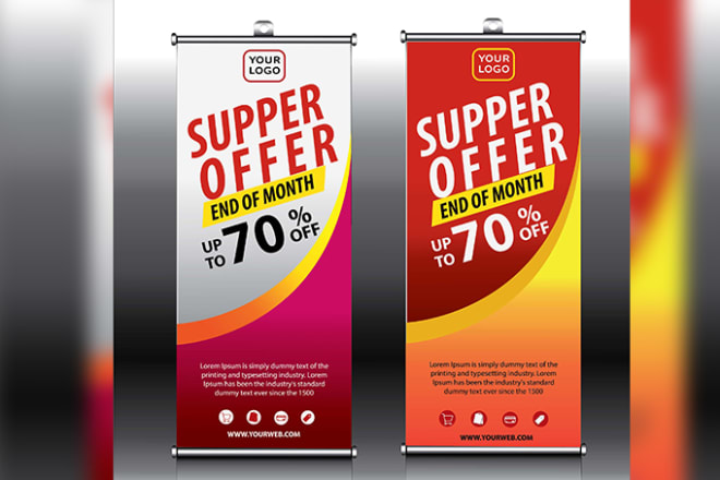 I will do create rollup banner and flyer design