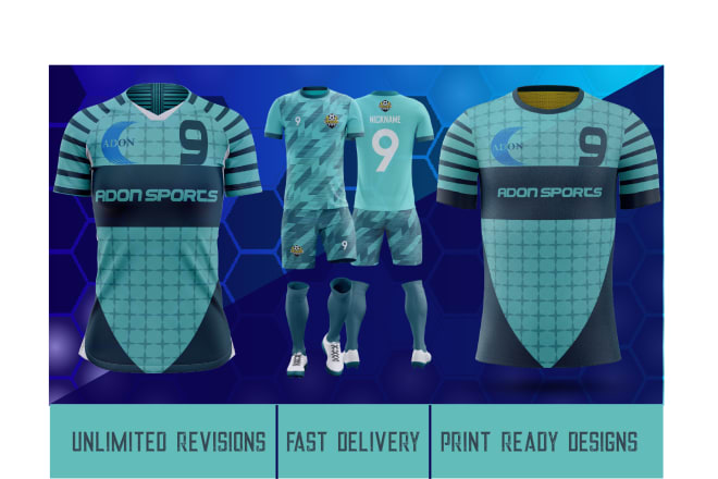 I will do custom jersey design or sportswear jersey for sublimation