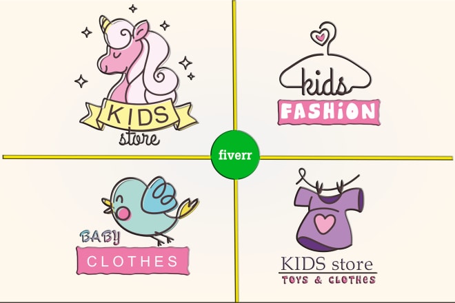 I will do cute and unique kids logo