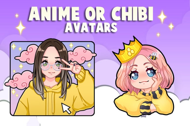 I will do cute anime or chibi avatar