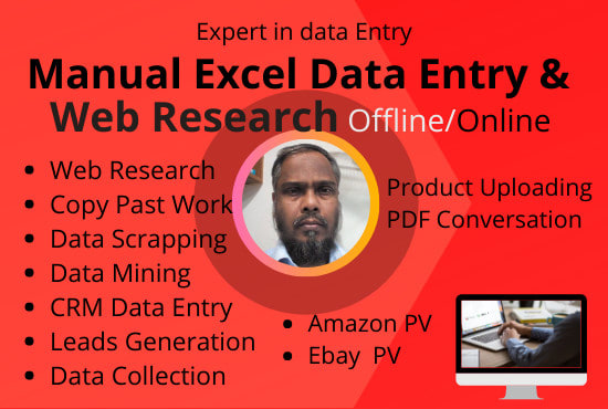 I will do data entry, data scripting, data mining and web research