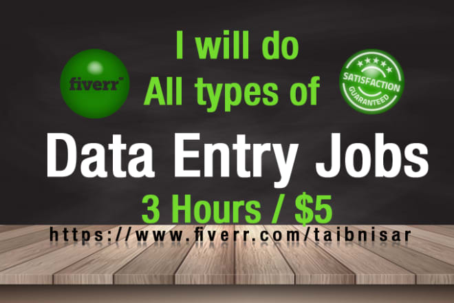 I will do data entry jobs
