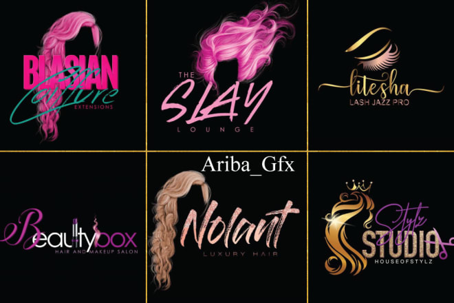 I will do design,eyelashes,lips,hair extensions and cosmetics logo