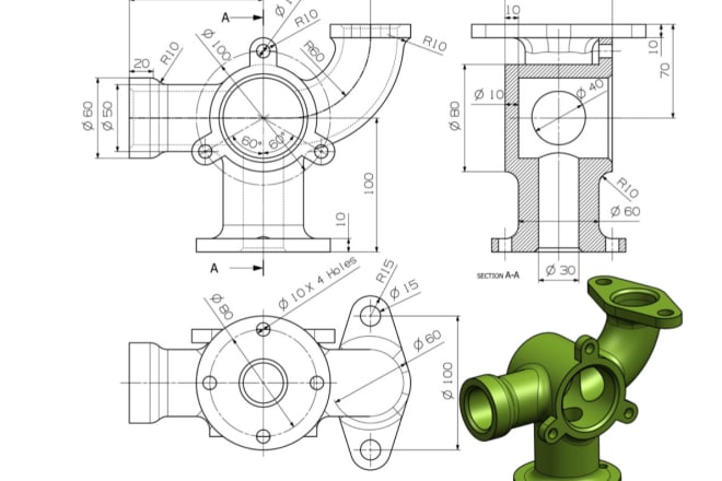 I will do drafting and design 3d cad modeling