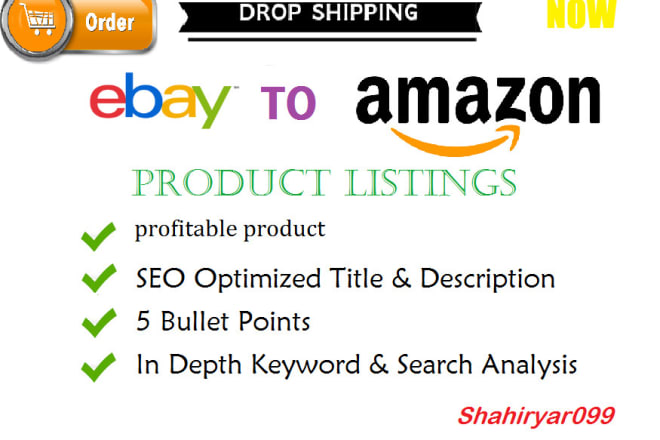 I will do ebay to amazon dropshipping listings