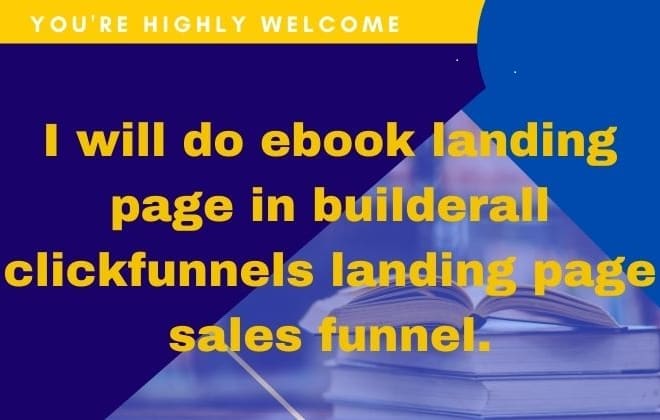 I will do ebook landing page in builderall clickfunnels landing page sales funnel